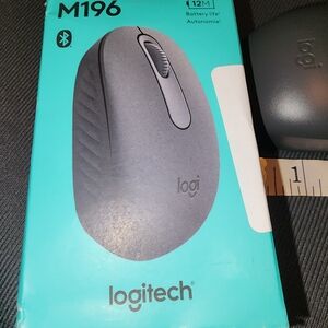 Logitech M196 Wireless Mouse Gray USB Optical Computer Mouse Portable